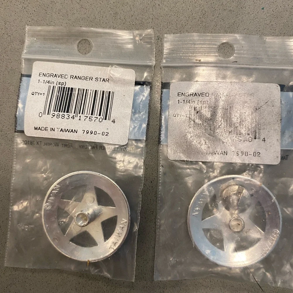 Tandy Leather Factory Ranger Star Conchos & Snaps Engraved Ranger bundle - Picture 3 of 7